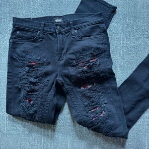 Hudson Melissa Black Skinny Distressed Jeans